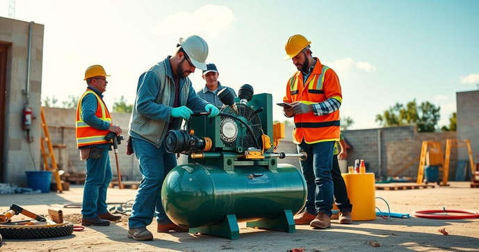Aluguel de Compressor de Ar Aumenta a Eficiência em Projetos